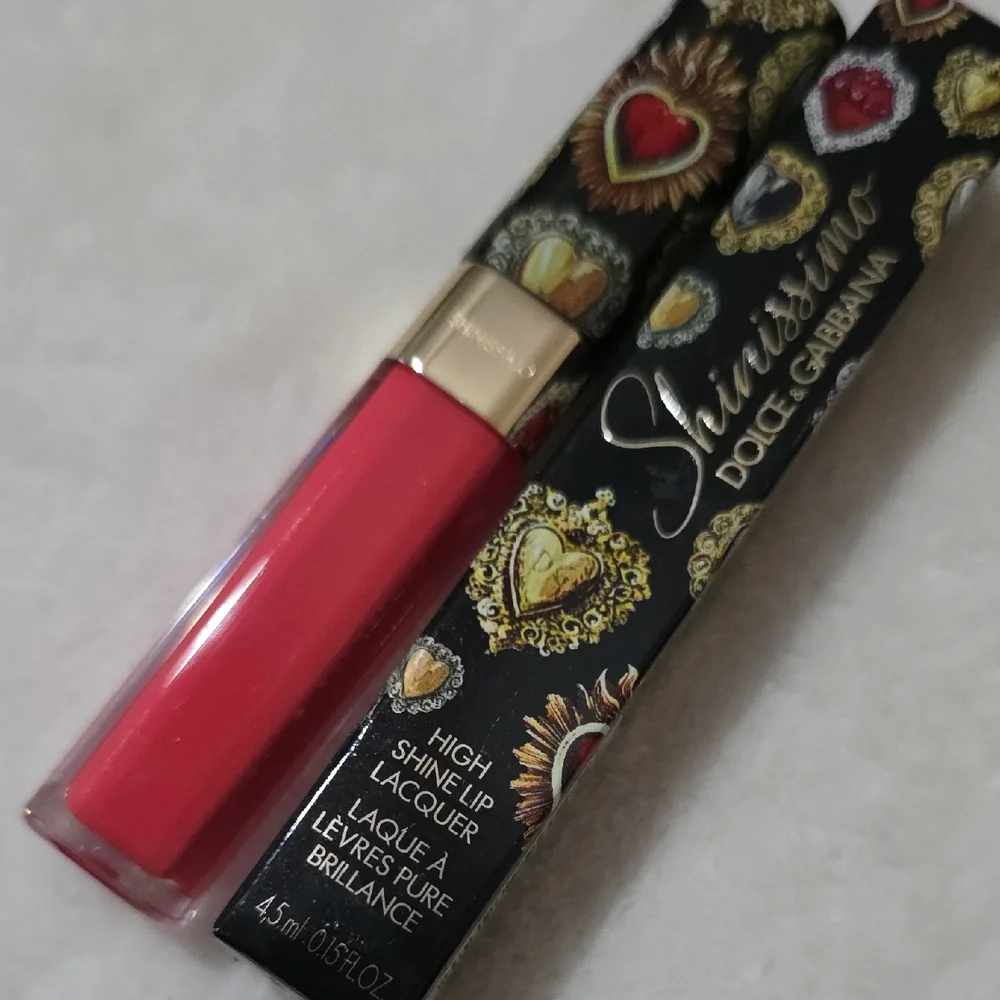 NEW~ Dolce & Gabbana High Shine Lip Lacquer - 410 Coral Lust